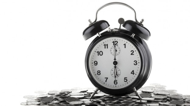 clock on money